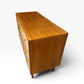 Mid-Century Quartersawn Sycamore Chest of Drawers by Maple & Co