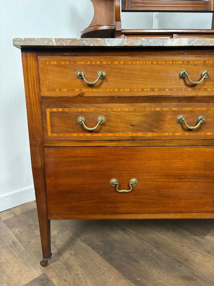 Edwardian Maple & Co. Marble Top Washstand