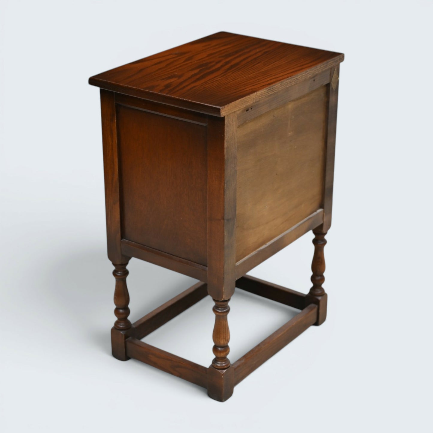 Old Charm Pedestal Cabinet Cupboard Bedside Tudor Brown Finish FREE UK DELIVERY*
