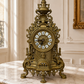 Clock Vintage French Style Quartz Ornate Roman Numeral Mantel Clock LOT 6443