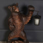 Carved Wood Black Forest Bear Lamp