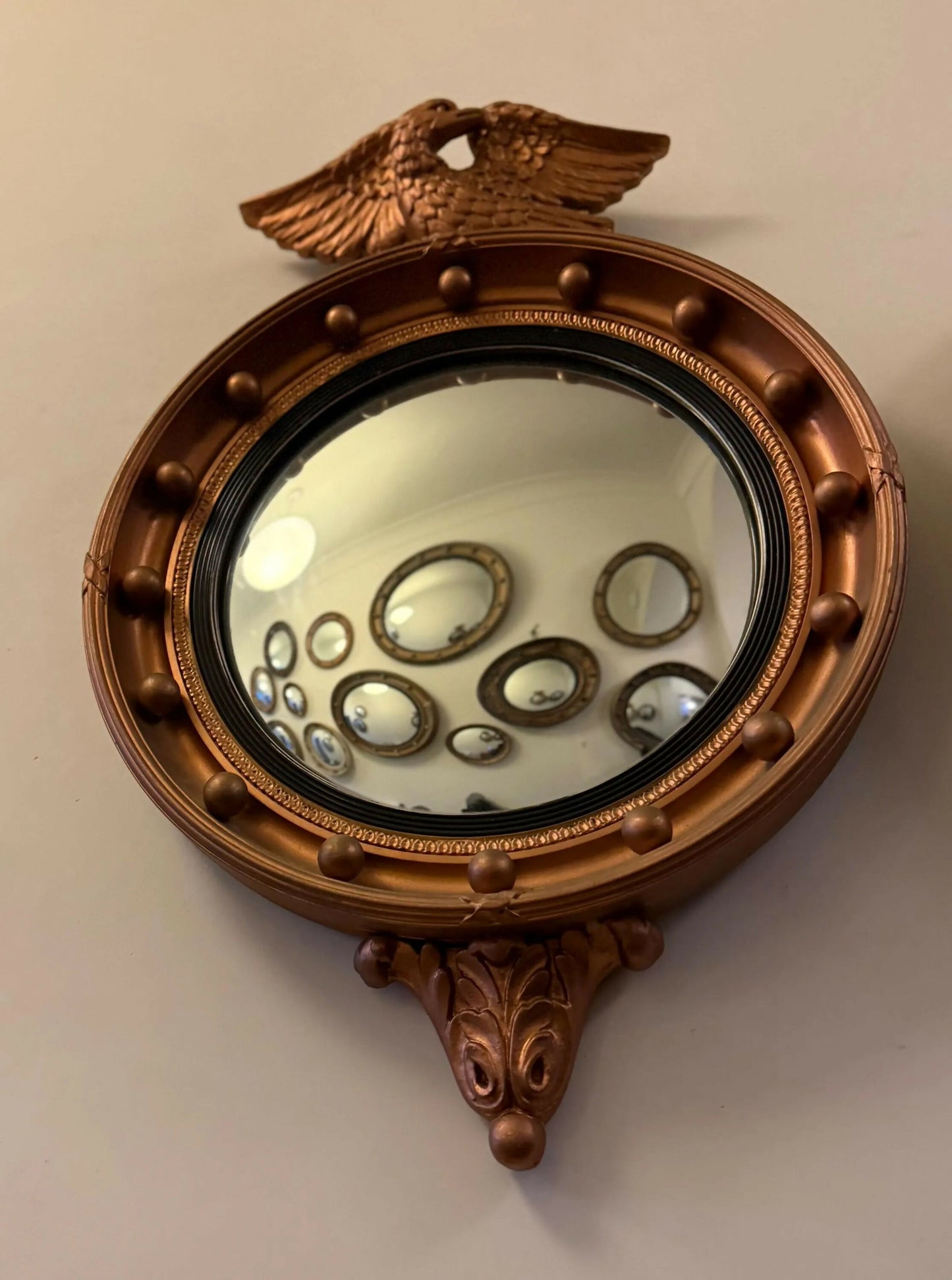 Regency Giltwood Convex Mirror