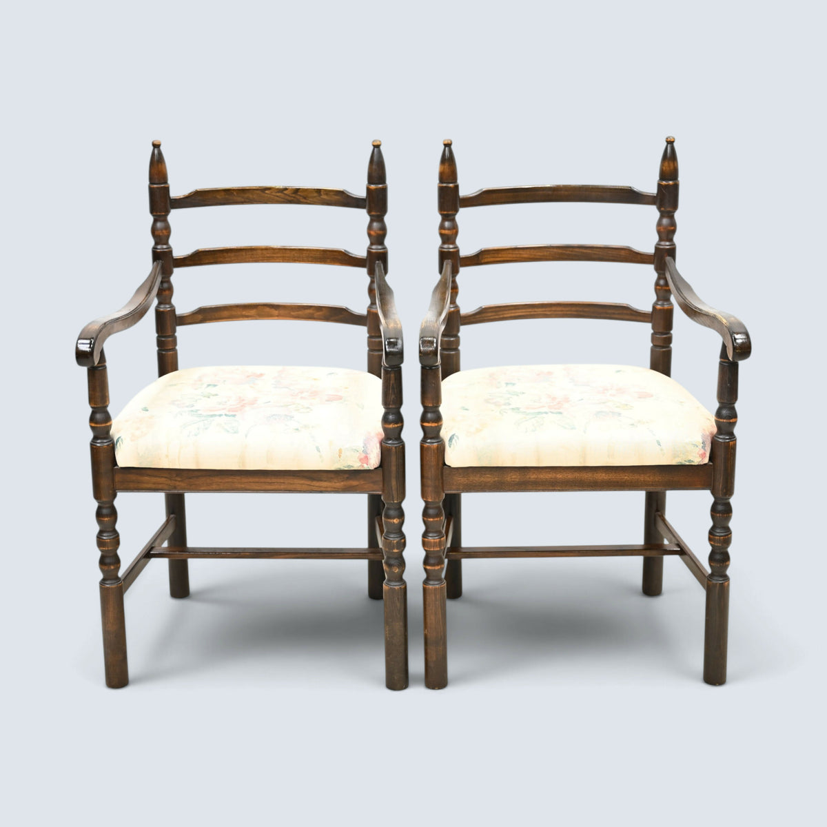 6 Dining Chairs by Youngers Upholstered Seats Incudes 2 Carvers FREE UK Delivery