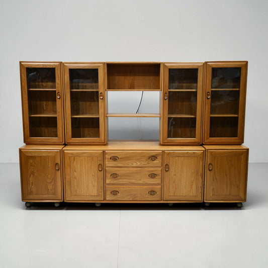 Large Ercol Windsor Sideboard Display Cabinets Light Finish FREE UK Delivery*