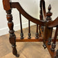 Edwardian Red Walnut Octagonal Window Table on Castors