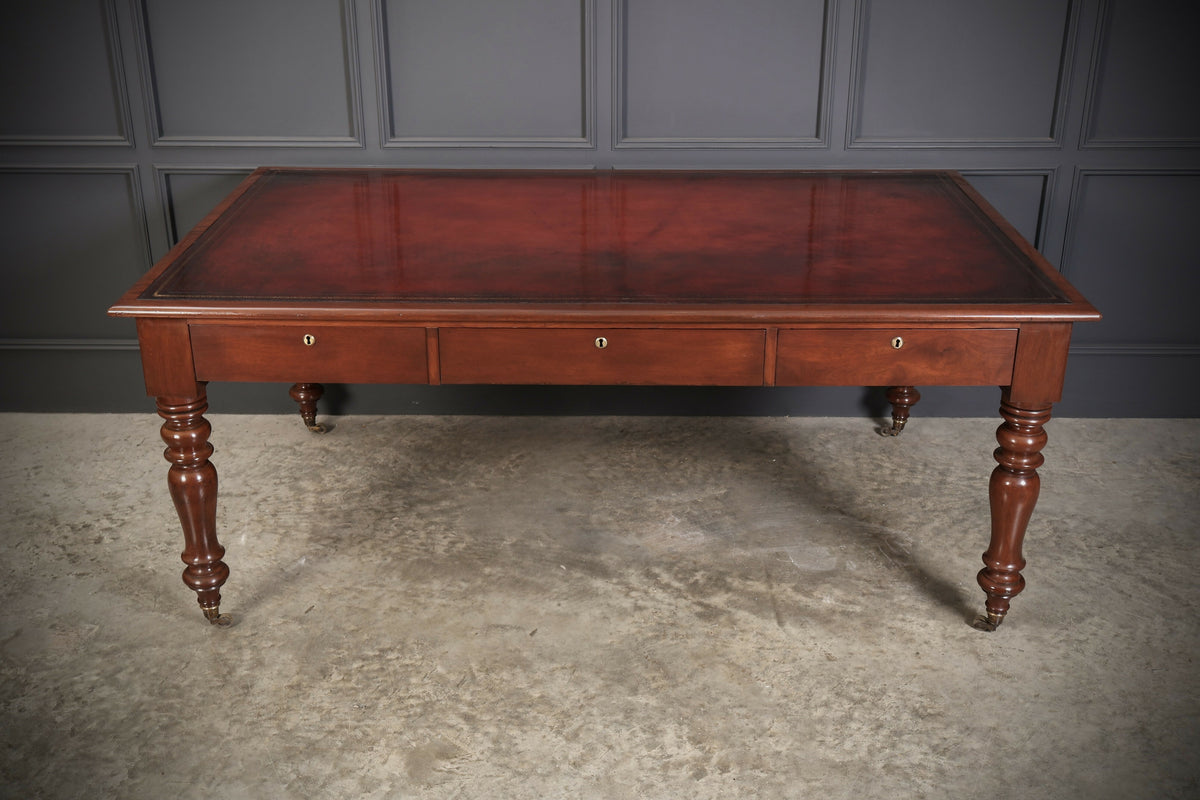 Early Victorian Mahogany Partners Writing Table