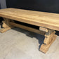 Large Extendable Bleached Oak Farmhouse Dining Table