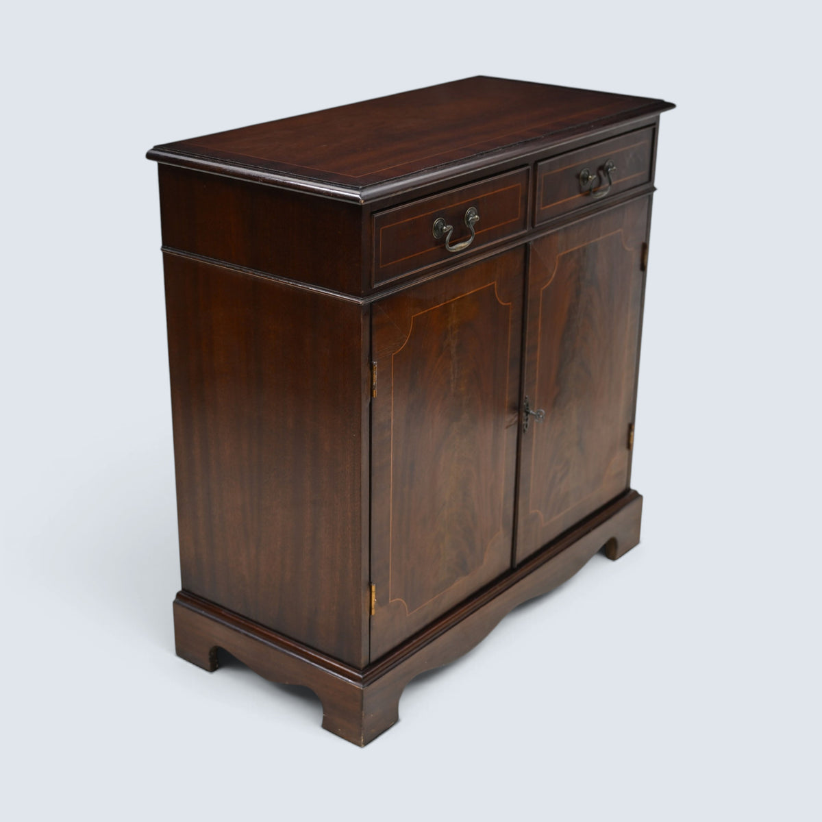 Small Sideboard With Double Cupboard & Two Drawers Georgian Style FREE Delivery*