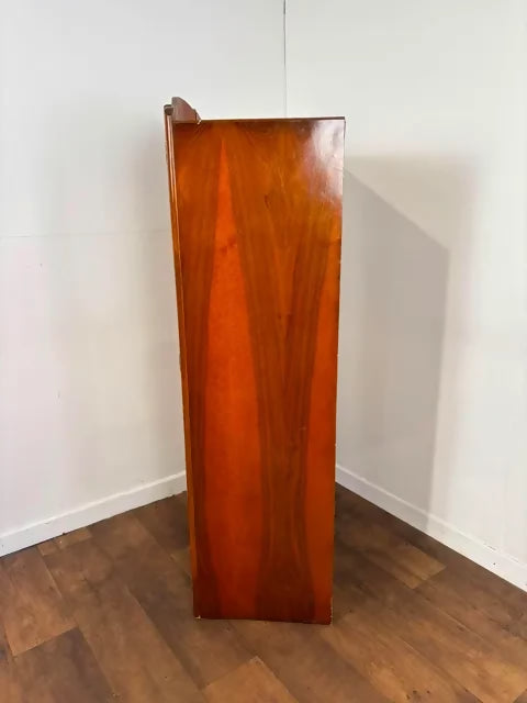 Vintage Art Deco Style Walnut Veneer Wardrobe