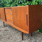 Danish Teak Mid Century Sideboard with Sliding Doors by Clausen and Son
