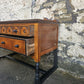 Vintage Chest Of Drawers Oak Tallboy Cabinet Three Drawer Chest With Ebonised Detailing