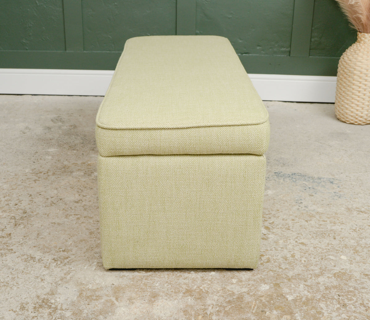 Green Upholstered Ottoman Bench Blanket Box By Sofa.com