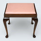 Vintage Dressing Table Stool Queen Anne Style Mahogany Pink FREE UK Delivery