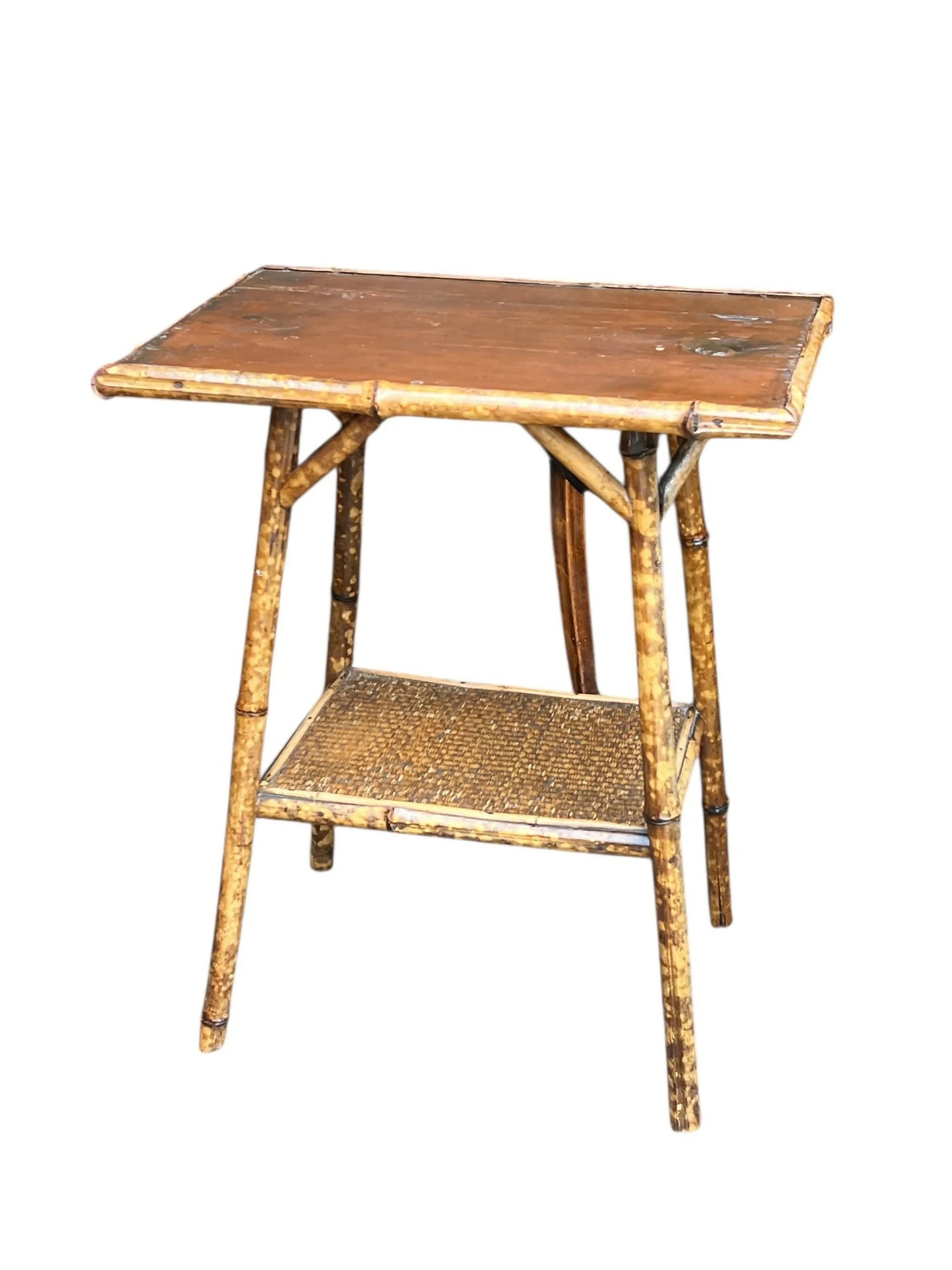 Antique two tier Bamboo side table