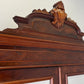 Wardrobe Antique French Style Mahogany Mirrored Two Door Carved Armoire LOT 6543
