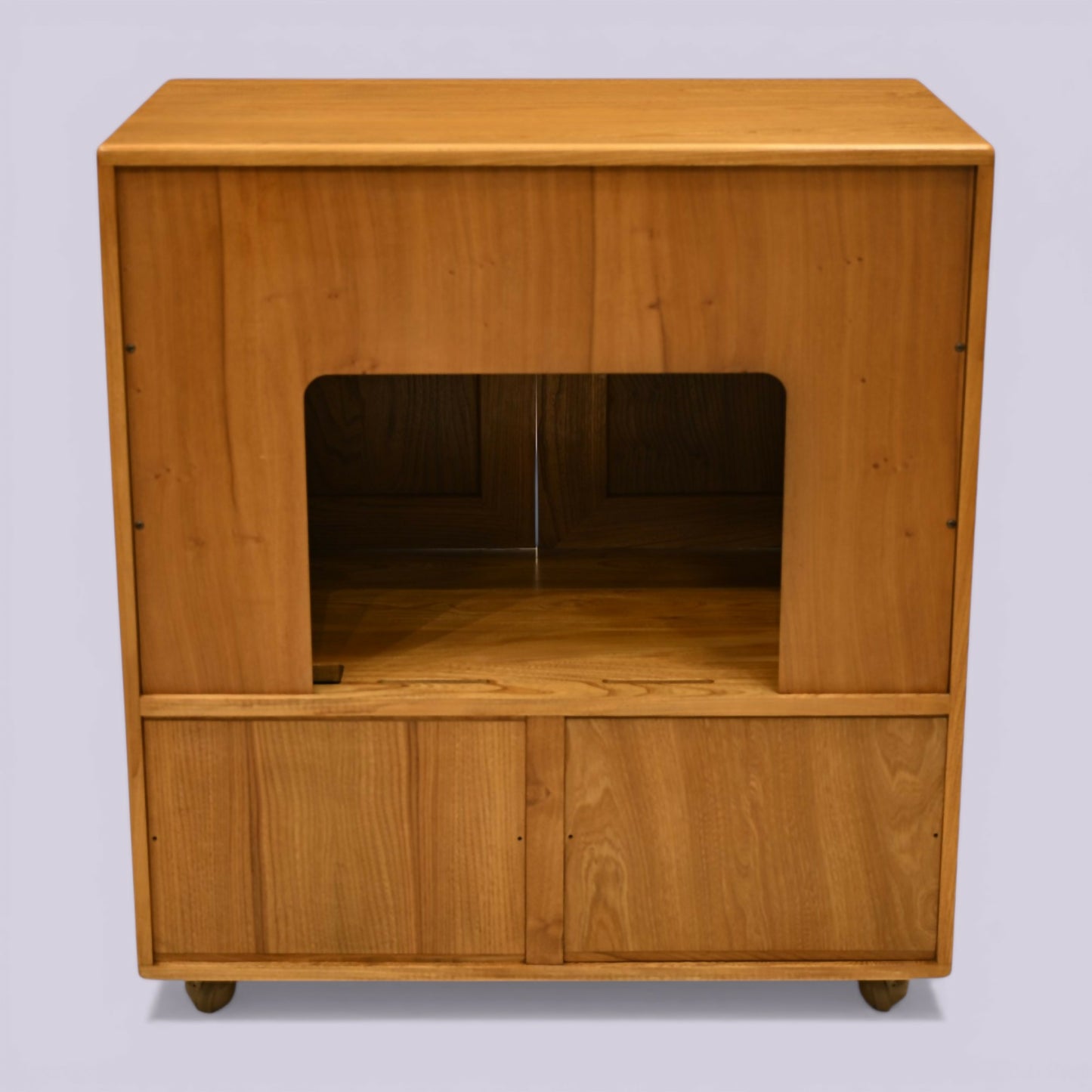 Ercol Mural TV Video Cabinet Windsor Range Light Finish FREE UK Delivery