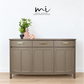Refinished minimalist neutral taupe brown Nathan sideboard, mid century modern, tv stand, media unit, teak drinks cabinet, cocktail, console