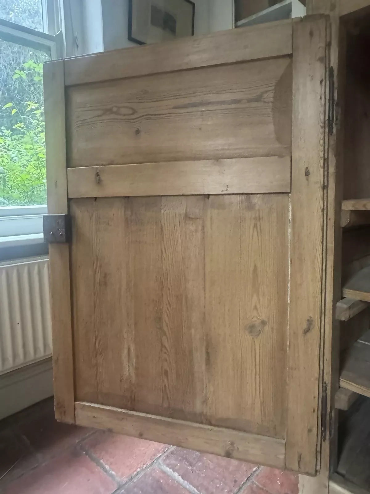 Rustic Antique Victorian Solid Pitch Pine Cupboard Sideboard Dresser Server