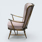 Ercol Windsor Easy Chair Armchair Tall Back Lilac Upholstery FREE UK Delivery