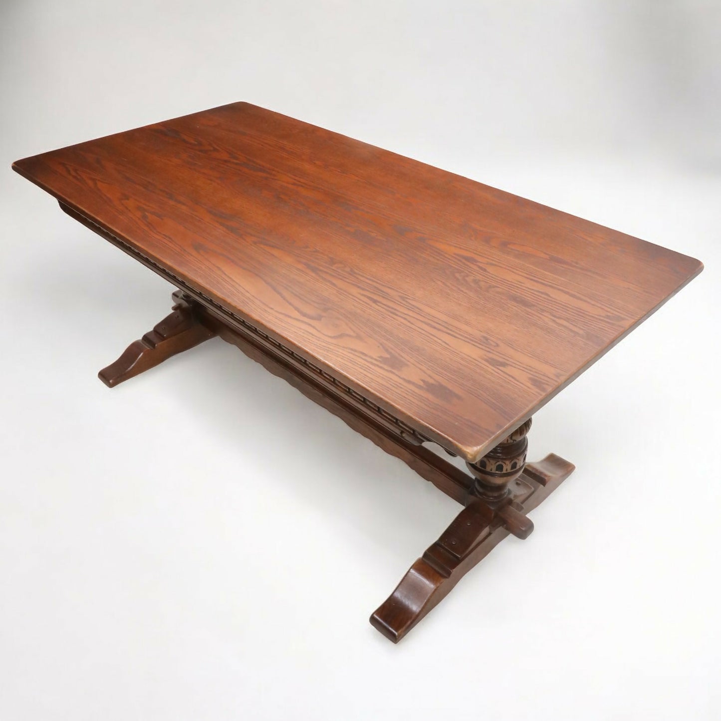 Old Charm Solid Oak Dining Table Seats 8 Places Tudor Brown FREE UK Delivery. SBR9170/3005D