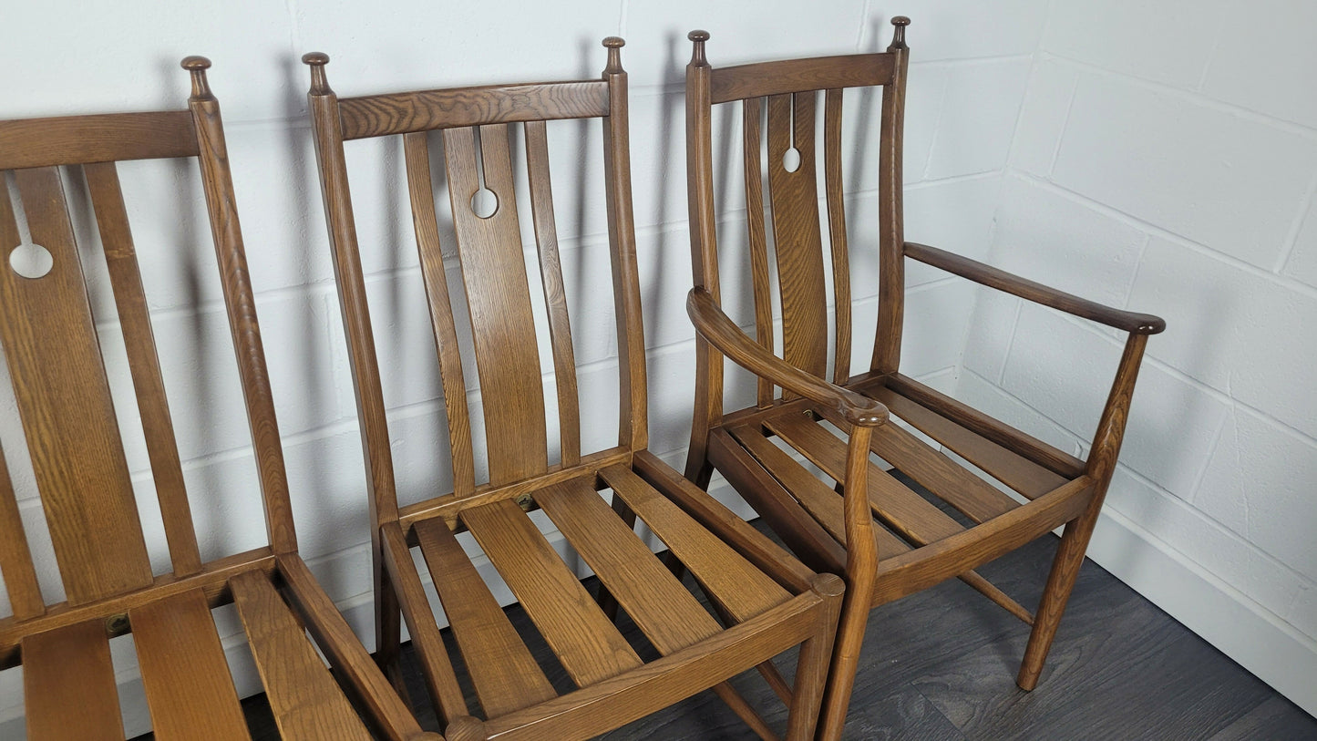 Ercol Set Of 6 Stonor Chairs, 1990s