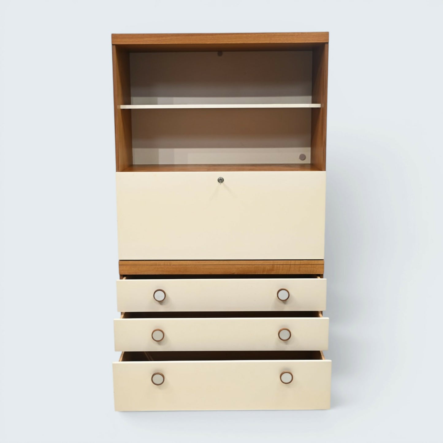 1960s Retro Uniflex Bureau Drawers Display Area Fitted Interior FREE UK Delivery