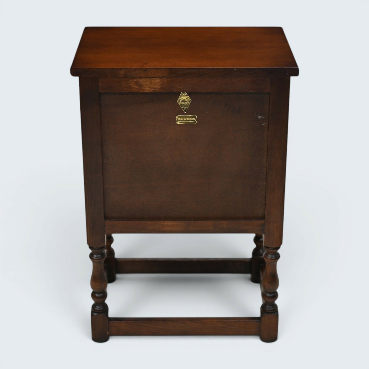 Old Charm Pedestal Cabinet Small Cupboard Bedside Tudor Brown FREE UK DELIVERY*