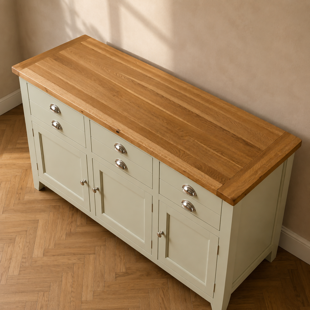 Large Oak Green Sideboard | Vert De Terre