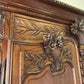 Wardrobe Antique French Style Walnut Two Door Carved Armoire LOT 6499