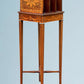 Sheraton Revival Inlaid Mahogany Canterbury Stand / Magazine Rack