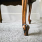 Early 20thC Walnut Framed Bergere Caned Back and Sides Raised on Cabriole Legs