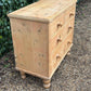 Vintage 19th Century Victorian Pine Chest Of Drawers