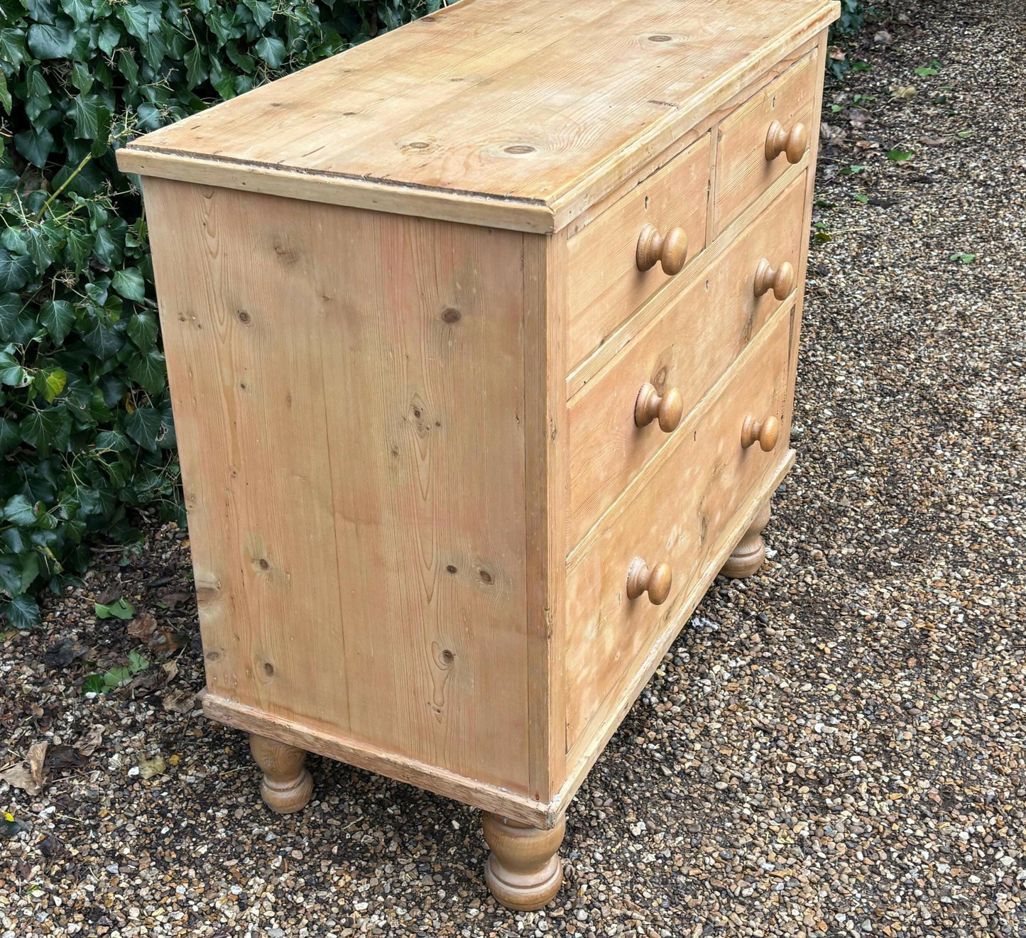 Vintage 19th Century Victorian Pine Chest Of Drawers