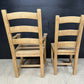 Set 6 Bleached Oak Farmhouse Dining Chairs