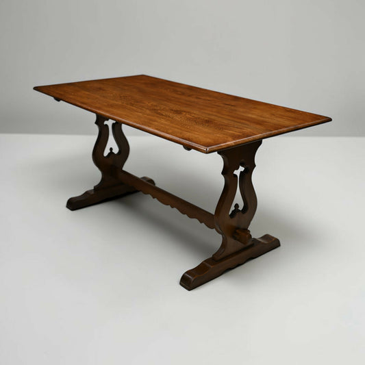 Old Charm Oak Dining Table Light Oak Finish Refectory Plank Top FREE UK Delivery