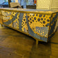 Mid-Century Modern Octopus Print Sideboard: Upcycled TV Unit Cabinet Commission Piece