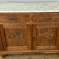 Cabinet Antique French Style Marble Top Oak Sideboard Carved Cupboard LOT 6284