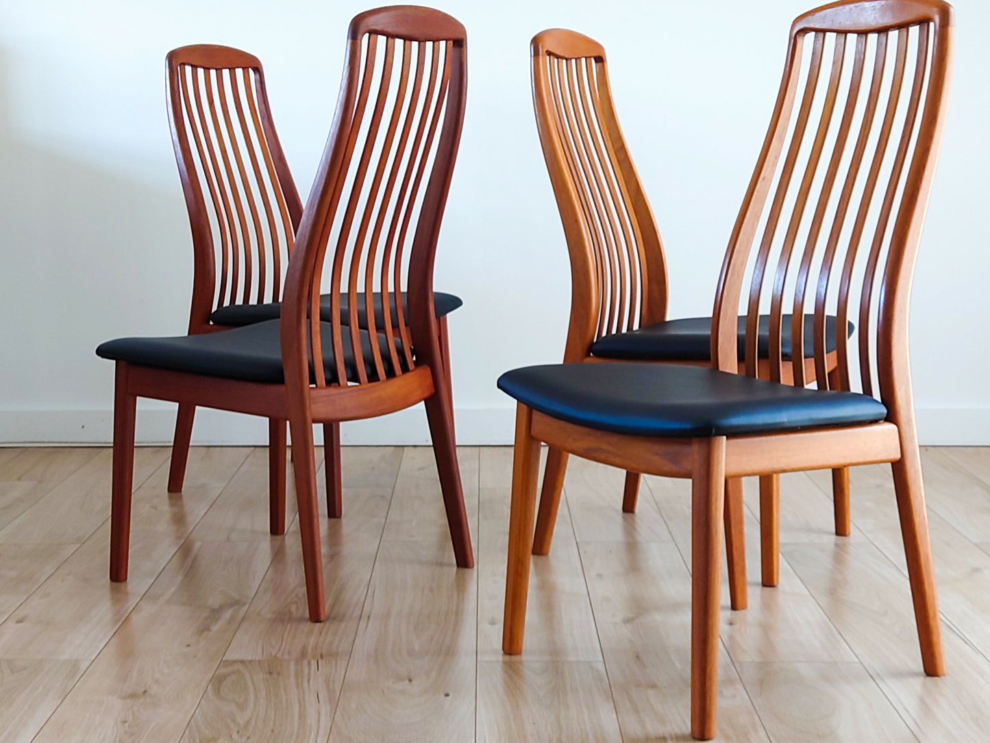 Mid century retro Danish dining chairs by Schou Andersen