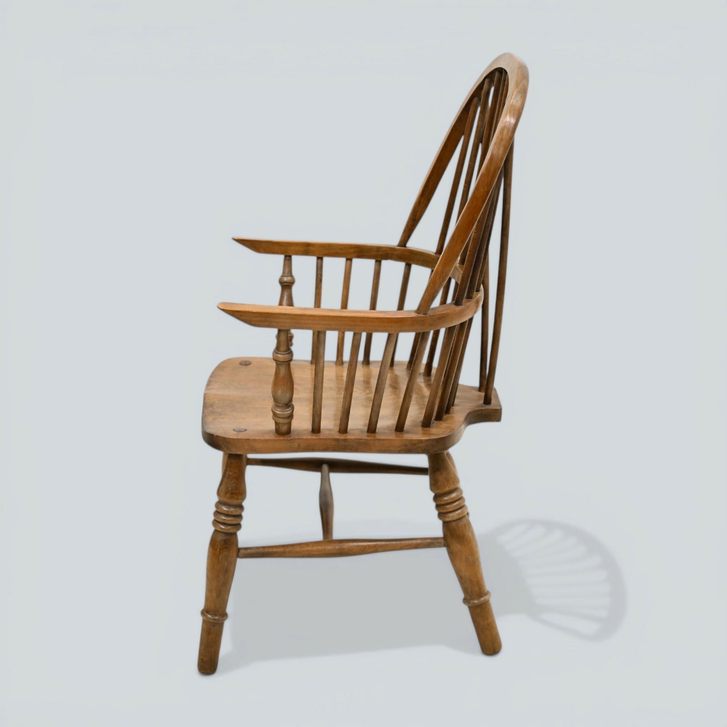 Stick Back Windsor Chair Elm and Beech Antique Bow Back Carver FREE UK Delivery*