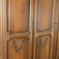 Wardrobe Vintage French Louis XVI Style Oak Four Door Carved Armoire LOT 6502