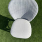 Lloyd loom early 21st century dining or accent chair. Off white with choice of fabric