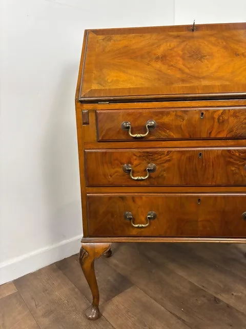 Vintage Queen Anne Style Walnut Bureau – Northampton Cabinet Company