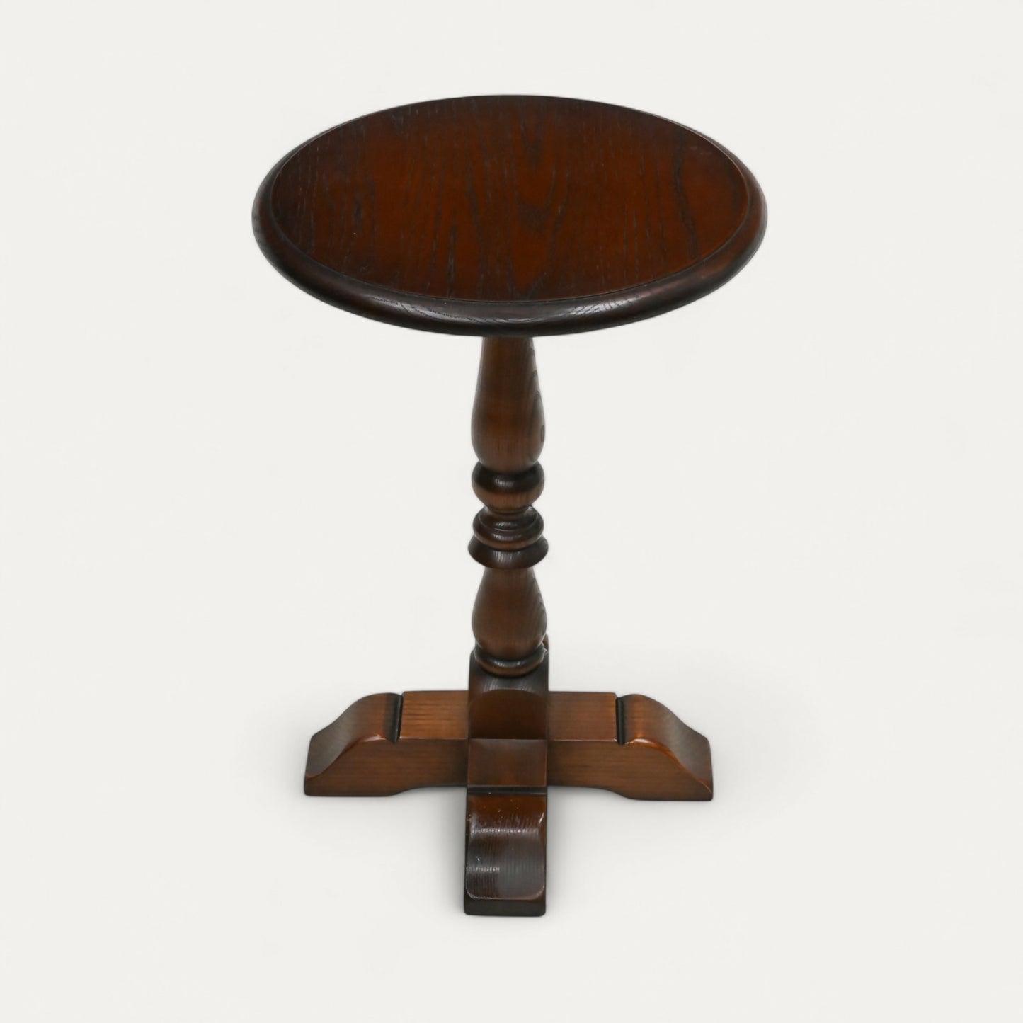 Old Charm Wine/Occasional Table Pedestal Tudor Brown Model 2217 FREE Delivery*. SBR10688/1007E