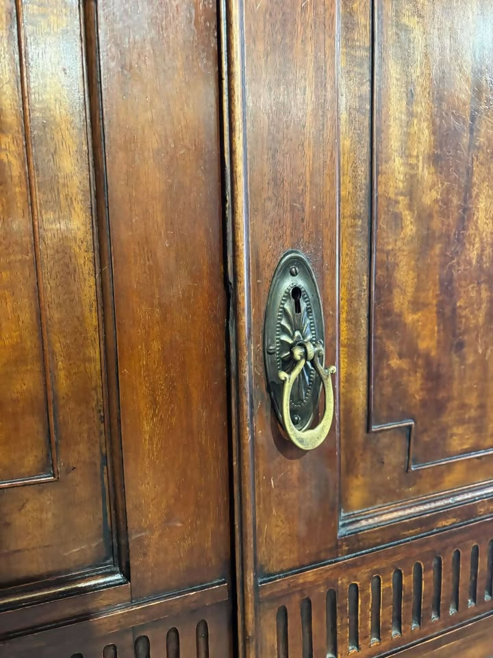 Edwardian Mahogany Double Wardrobe5