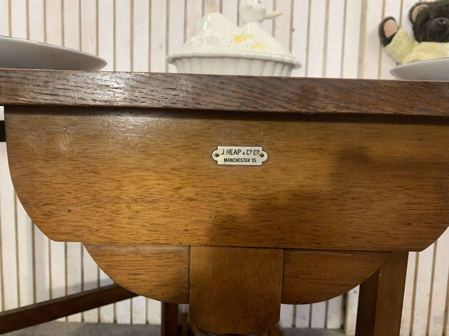 Vintage Drop Leaf Dining Table J. Heap & Co Solid Wood Extendable