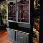Gothic Black & Antique Gold Glazed Display Cabinet | Drinks & Cocktail Cabinet