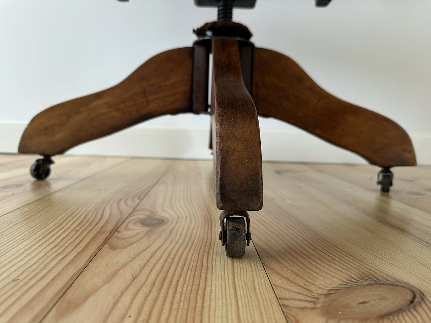 Antique Oak Captain's Swivel Chair, Edwardian Vintage Office Desk Chair, Period Revolving Chair, Victorian Study Seat, Home Office Furniture