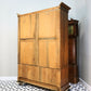 Antique Double Wardrobe Mirrored Doors and Graduated Drawers Late Victorian