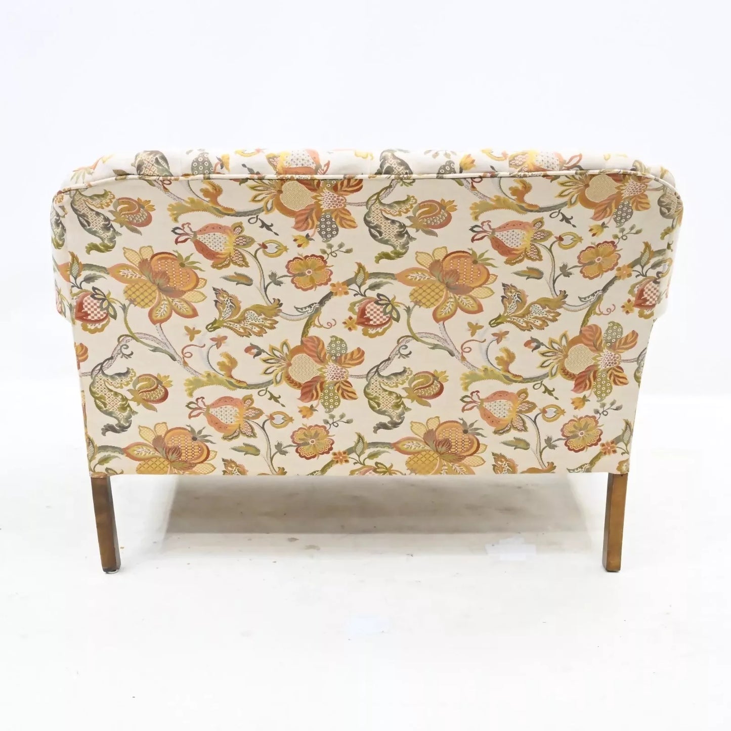 Vintage 2str Sofa Teak Frame 2 Seater Settee VGC Great Upholstery FREE Delivery. SBR11034/1010E