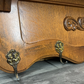 Coat Rack Antique French Oak Carved Wall Coat Hanger 5 Brass Hooks LOT 3506